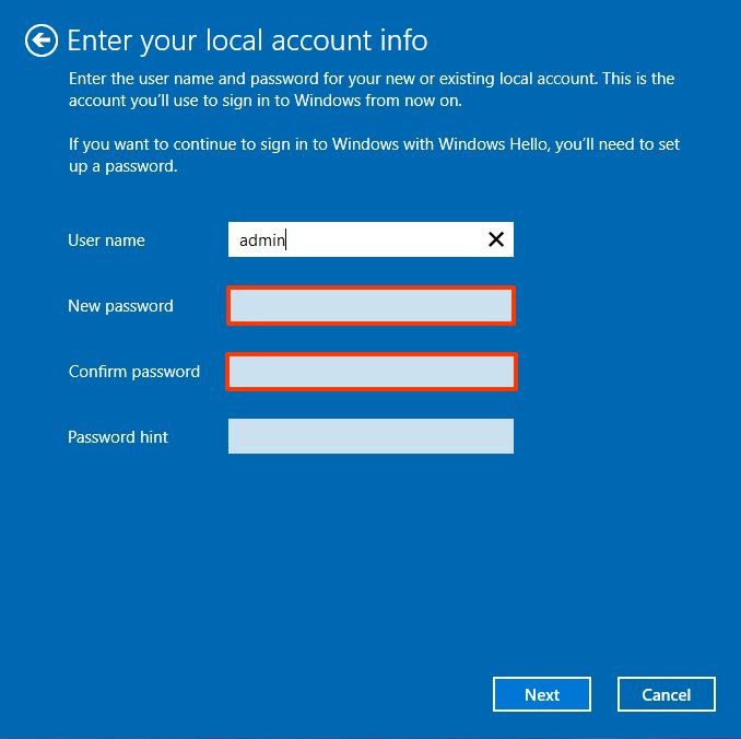 Bỏ đăng nhập windows 10 bằng tài khoản microsoft