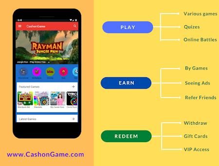 Chơi game kiếm tiền tỷ từ ứng dụng Cashongame