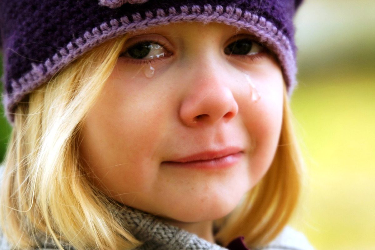 Hình ảnh trẻ em buồn khóc dễ thương