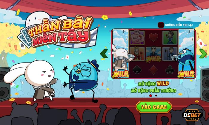 Giao diện game Thần Bài Miền Tây Debet sắc nét