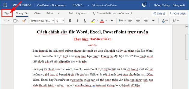 cach chinh sua file word excel powerpoint truc tuyen 6