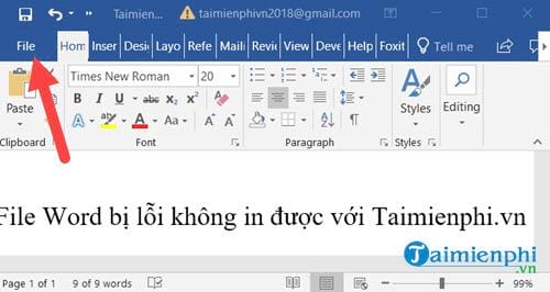 file word bi loi khong in duoc 2
