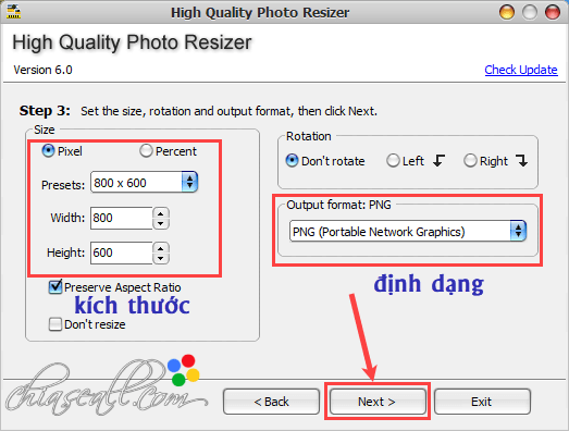 thay đổi kích thước ảnh không bị vỡ bằng high quality photo resizer