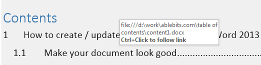 Hold the Ctrl key and ckick to follow links
