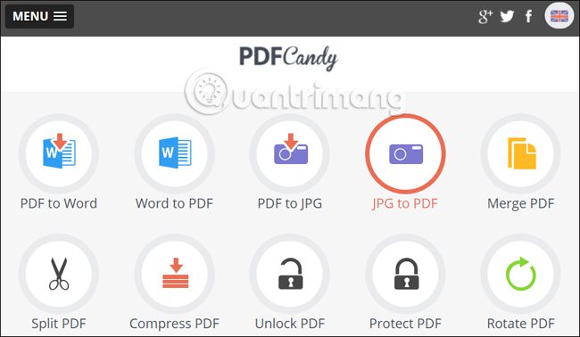 Chuyển ngôn ngữ sử dụng PDF Candy