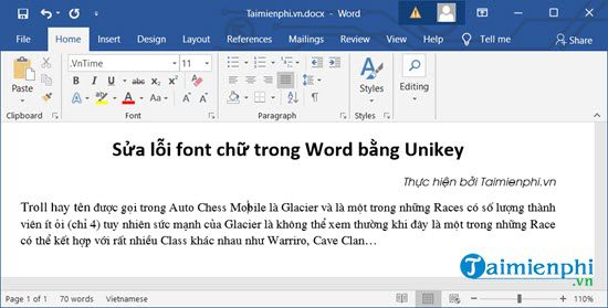 cach sua loi font chu rong Word, excel