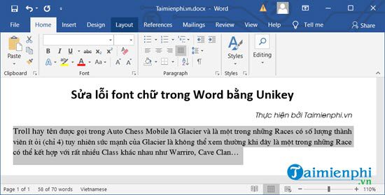 cach sua loi font chu trong word, excle online