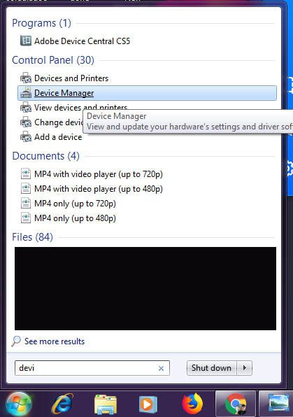 Truy cập Device manager